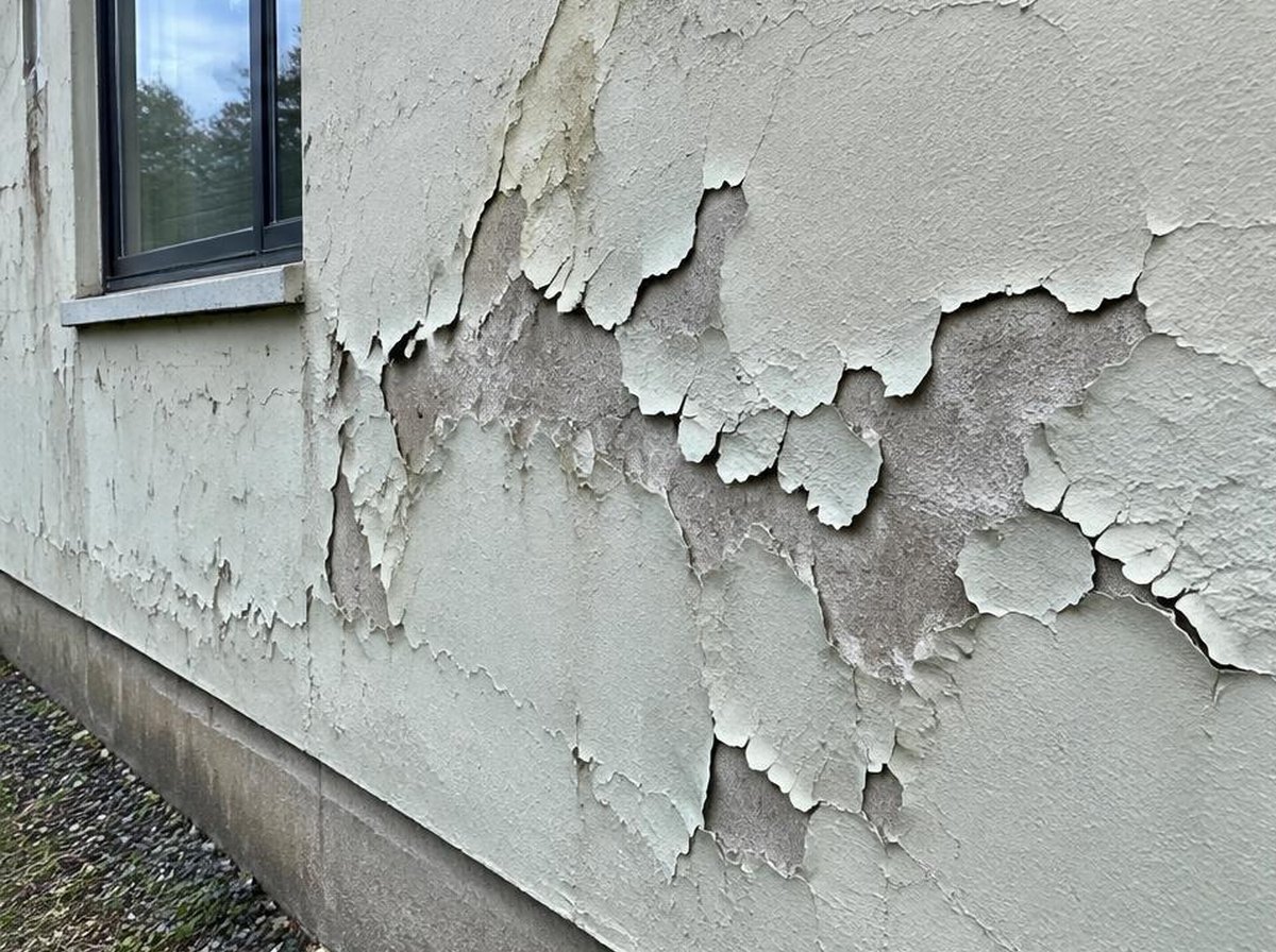 Pintura da fachada antes do serviço