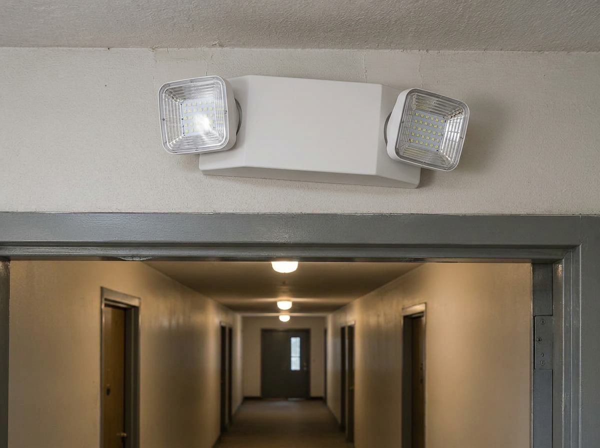 Iluminação de emergência depois da troca