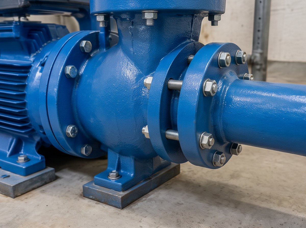 Flange da bomba depois do serviço