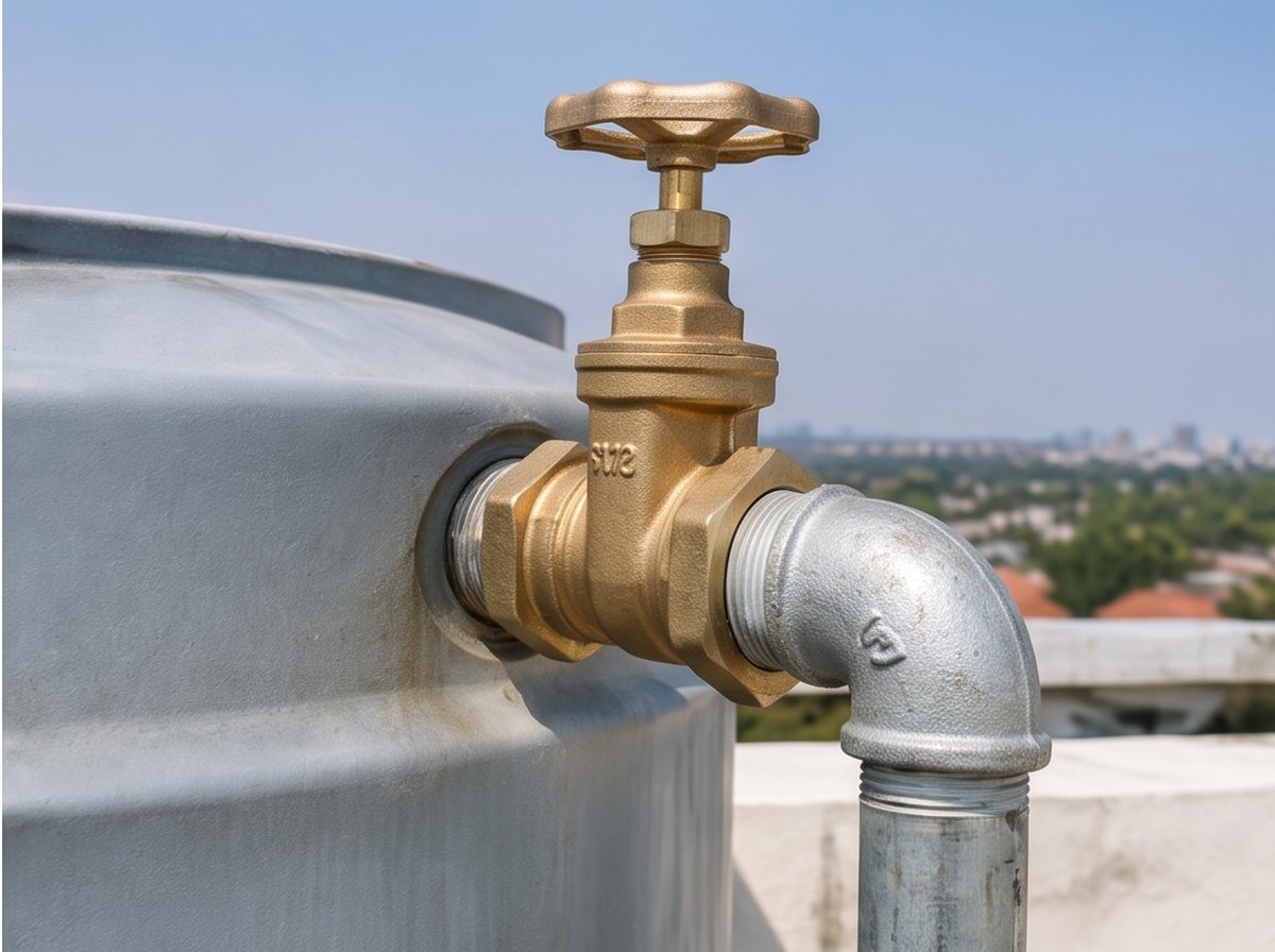 Válvula do reservatório depois do serviço