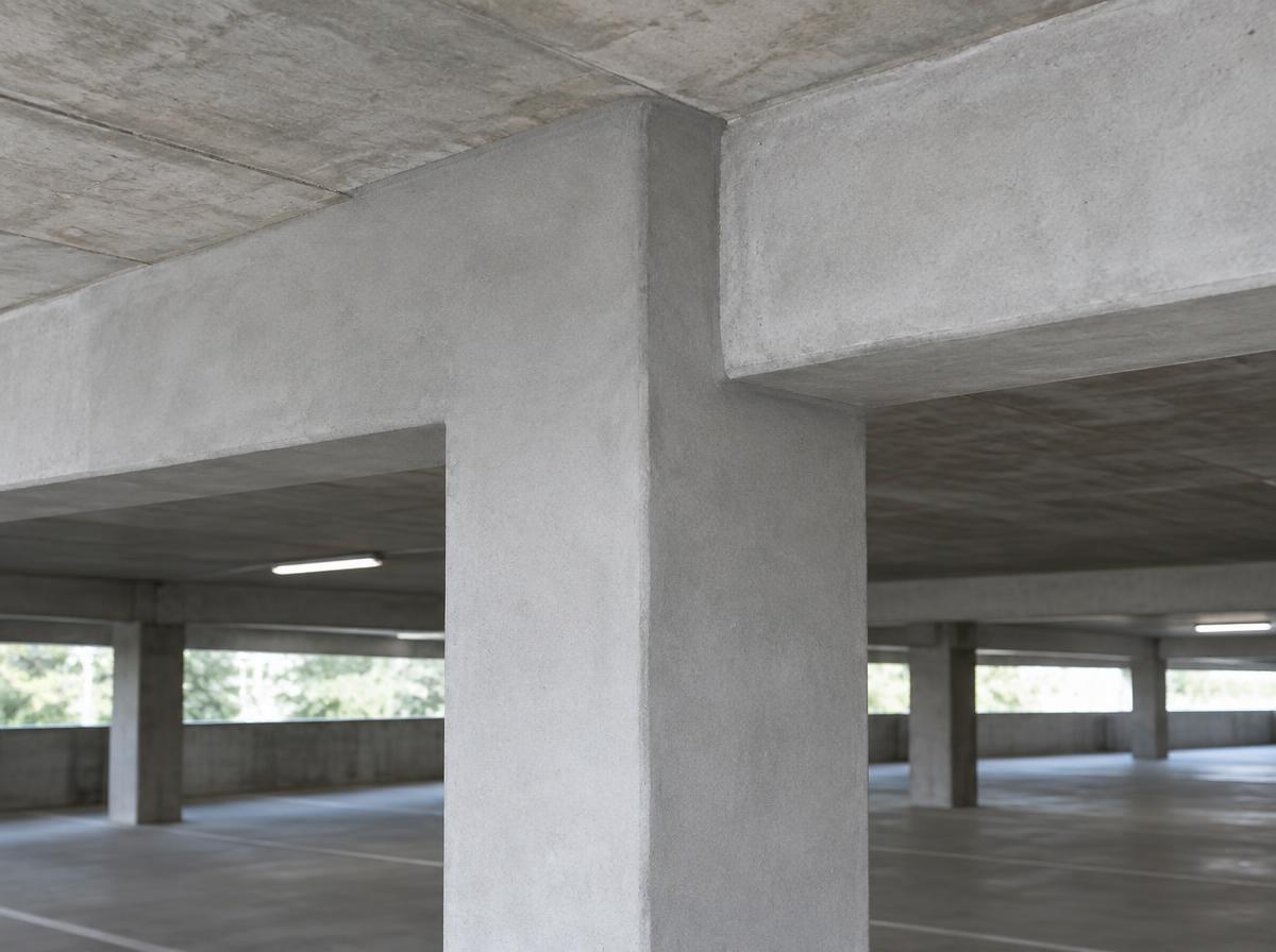 Estrutura de concreto depois da recuperação