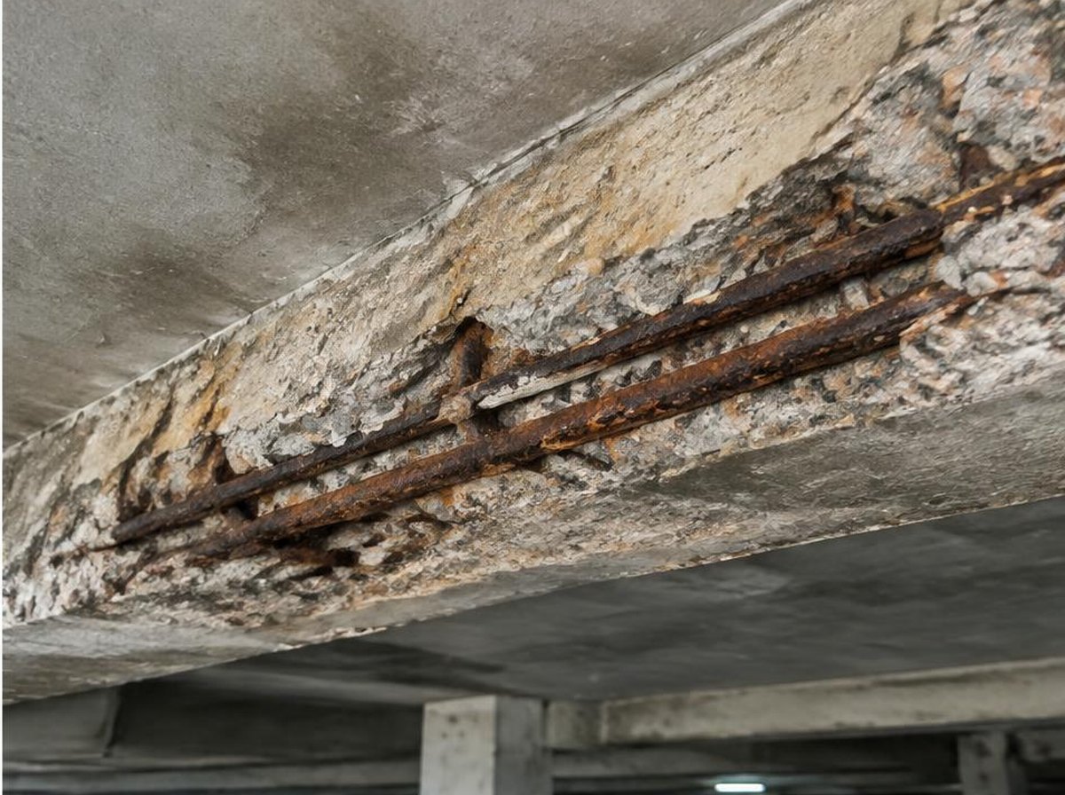 Viga de concreto antes do serviço