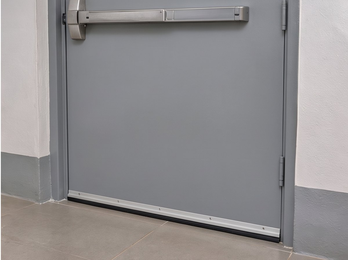 Porta corta-fogo depois do serviço