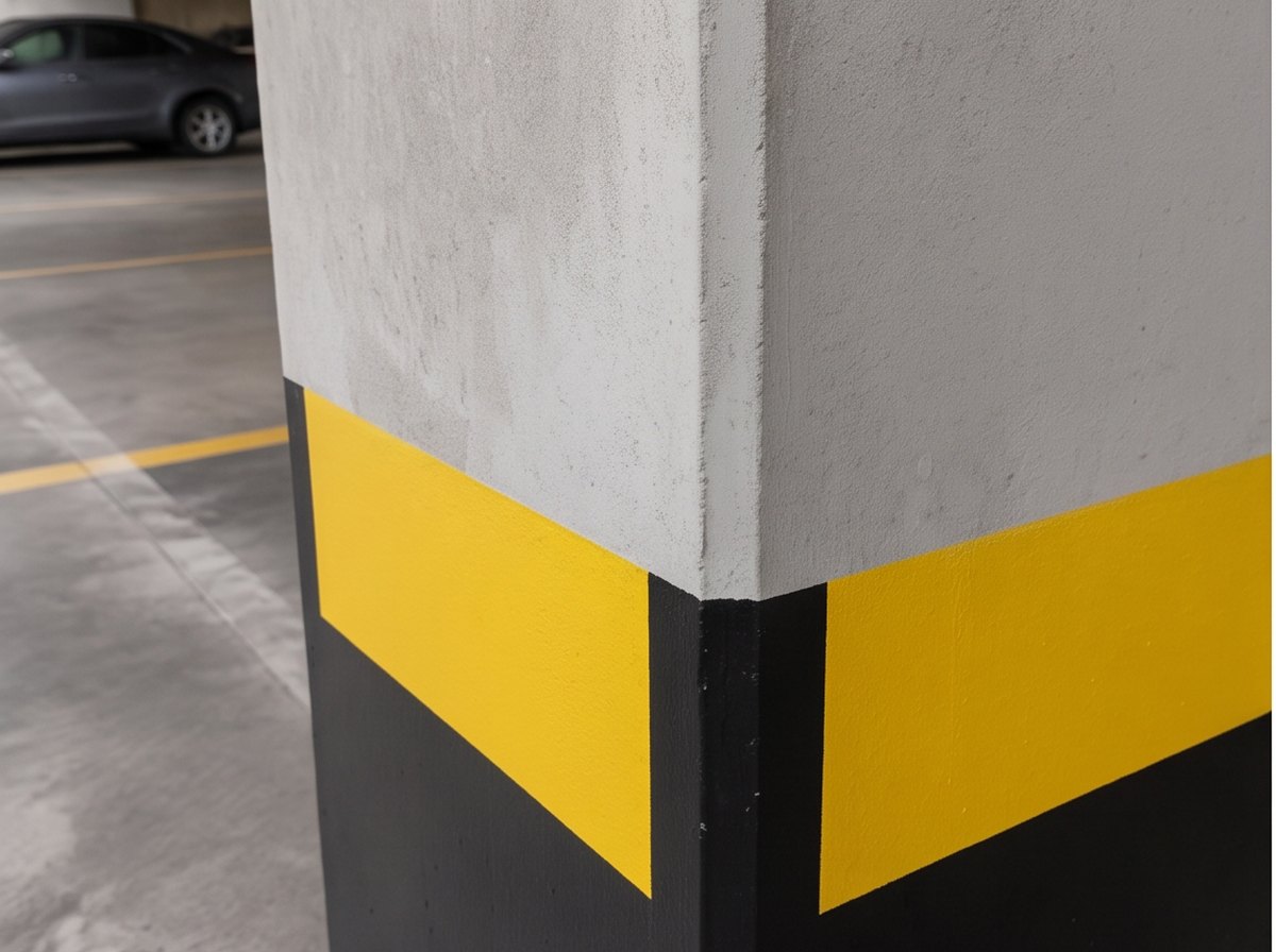 Coluna do estacionamento depois do serviço