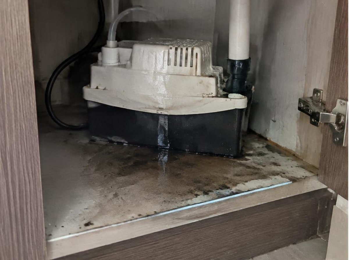 Bomba de condensado antes do serviço